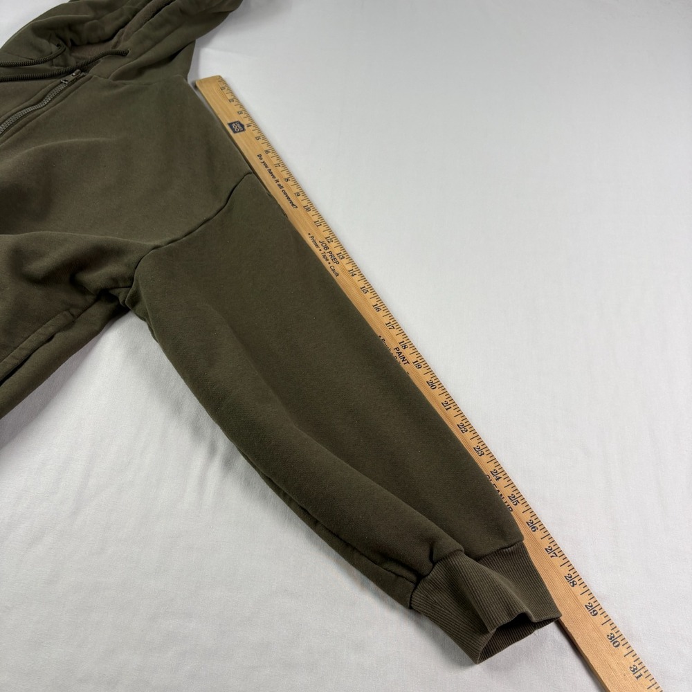 Alo Yoga Hoodie Womens XL Green Full Zip Casual Jacket Athleisure Stretch - Picture 7 of 9